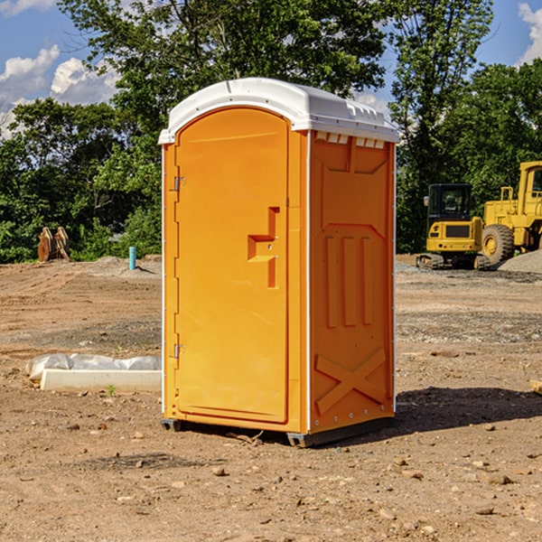 how often are the portable restrooms cleaned and serviced during a rental period in Mount Carmel OH